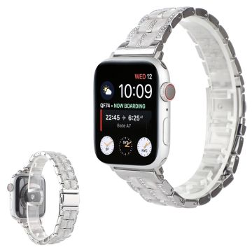 Apple Watch 40mm ruostumattomasta teräksestä valmistettu ranneke - Hopea / Valkoinen