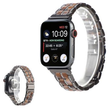 Apple Watch 40mm ruostumattomasta teräksestä valmistettu ranneke - Musta / Hunaja