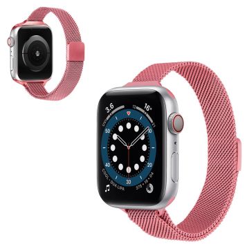 Apple Watch 40mm ruostumattomasta teräksestä valmistettu magneettikiinnitteinen kellonhihna - Vesi Punainen