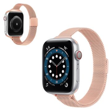 Apple Watch 40mm ruostumattomasta teräksestä valmistettu magneettikiinnitteinen kellonhihna - Pinkki