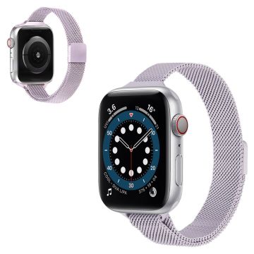 Apple Watch 40mm ruostumattomasta teräksestä valmistettu magneettikiinnitteinen kellonhihna - Vaaleanvioletti