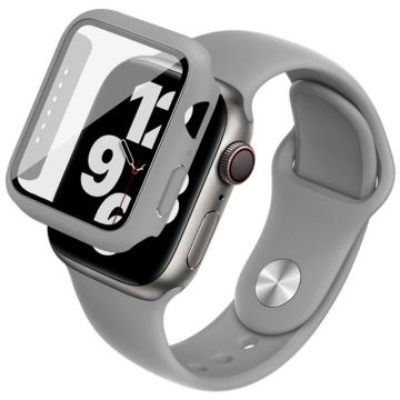 IMAK Apple Watch (40mm) silikonisuojus kellon hihnalla + karkaistu lasi - Harmaa