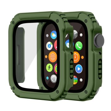 Apple Watch 40mm suojakuori karkaistulla lasilla - Armeijan Vihreä