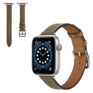 Ristikkäinen nahkaranneke Apple Watch 42mm - 44mm - Vihreä