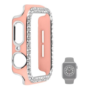 Apple Watch 44mm kaksivärinen strassikuori - Pinkki / Pinkki