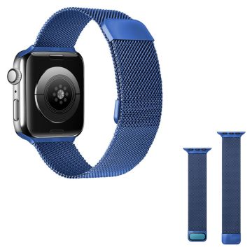 Apple Watch 42mm - 44mm viihtyisä ruostumattomasta teräksestä valmistettu ranneke - Sininen