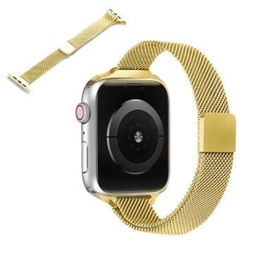 Apple Watch 42mm - 44mm ruostumattomasta teräksestä valmistettu ranneke - Kulta