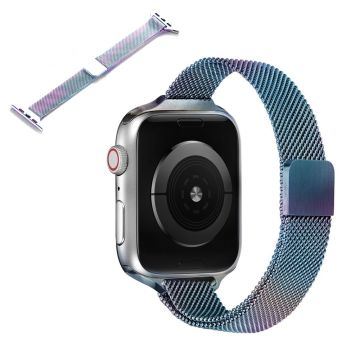 Apple Watch 42mm - 44mm ruostumattomasta teräksestä valmistettu ranneke - Värikäs