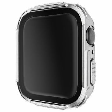 Apple Watch 44mm galvanoitu suojus karkaistulla lasilla - Hopea