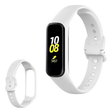 Samsung Galaxy Fit 2 yksinkertainen silikoninen kellonauha - Valkoinen