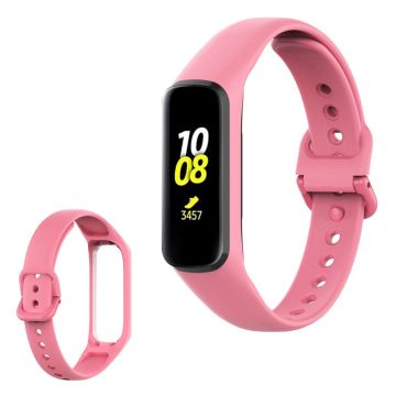 Samsung Galaxy Fit 2 yksinkertainen silikoninen kellonauha - Pinkki