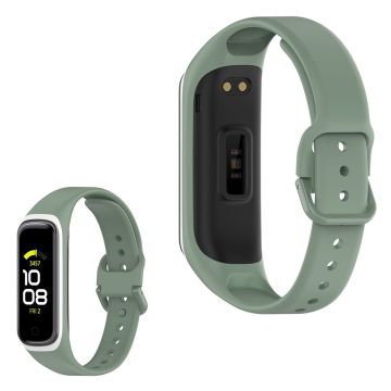 Samsung Galaxy Fit 2 kaksivärinen silikonikellonauha - Vihreä / Valkoinen