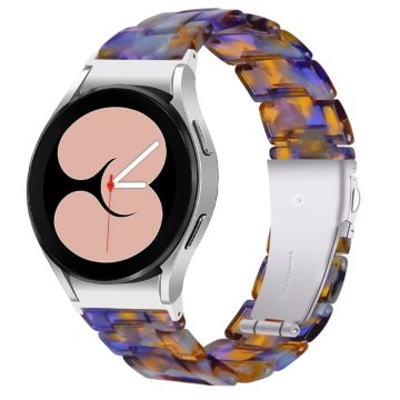 Tyylikäs hartsityylinen kellohihna Samsung Galaxy Watch 4:lle - Sininen / Keltainen