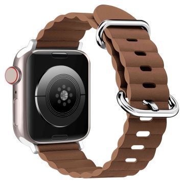 Apple Watch Series 8 (41mm) aito nahkaranneke - Ruskea