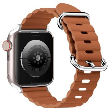 Apple Watch Series 8 (41mm) aito nahkaranneke - Kullanruskea