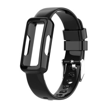 Fitbit Ace 3 / Luxe / Inspire HR kirkas TPU suojakuori + ranneke - Musta