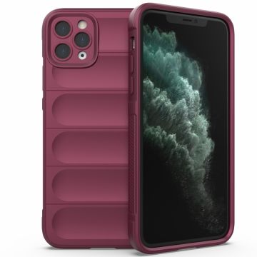 Pehmeä kahva muotoiltu kuori iPhone 11 Pro - Viininpunainen