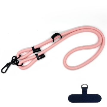 Säädettävä polyesteri kaula / olkapää Lanyard puhelin hihna - Pinkki