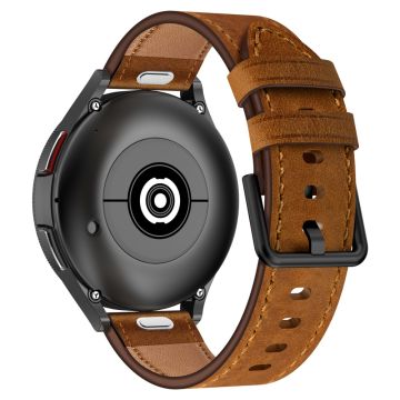 Huawei Watch GT 3 42mm / GT 3 Pro 43mm Top Layer Cowhide säädettävä rannekorun 20mm rannehihna - Tumman Ruskea