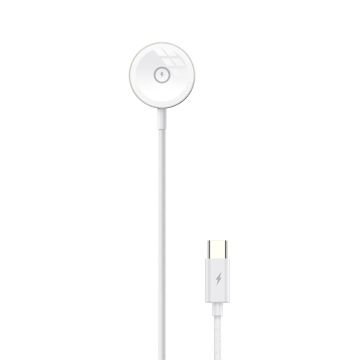 TOTU Zinc Series Apple Watchin langaton latauslaite Magneettinen lataustelakka punotulla kaapelilla - Usb-C-Telakka Kellolle Ja 8-Nastainen Pistoke