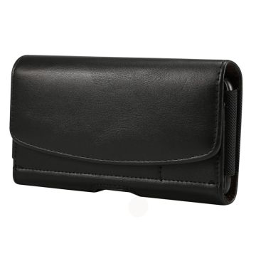 Universal horizontal leather case with belt clip for 6.7-6.9 inch Phone