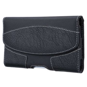 Universal leather waist phone pouch - Black Size: XXL