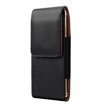 Universal vertical holster leather phone pouch - Size: XL