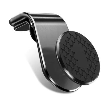 Universal L-shape magnetic car phone holder - Black