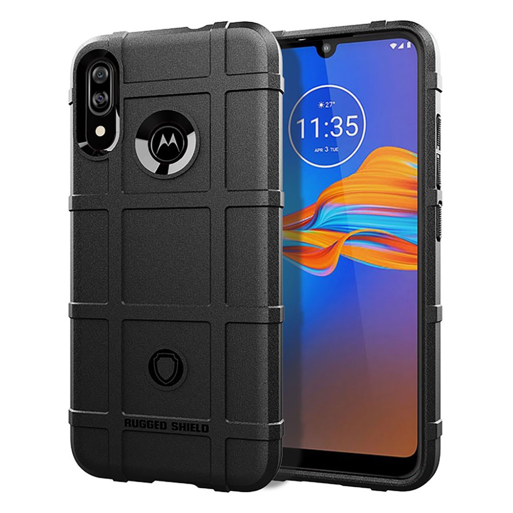 Motorola Rugged Shield Moto E6 Plus kuoret - Musta