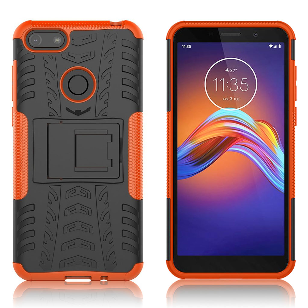 Motorola Offroad Moto E6 Play kotelot - Musta / Oranssi