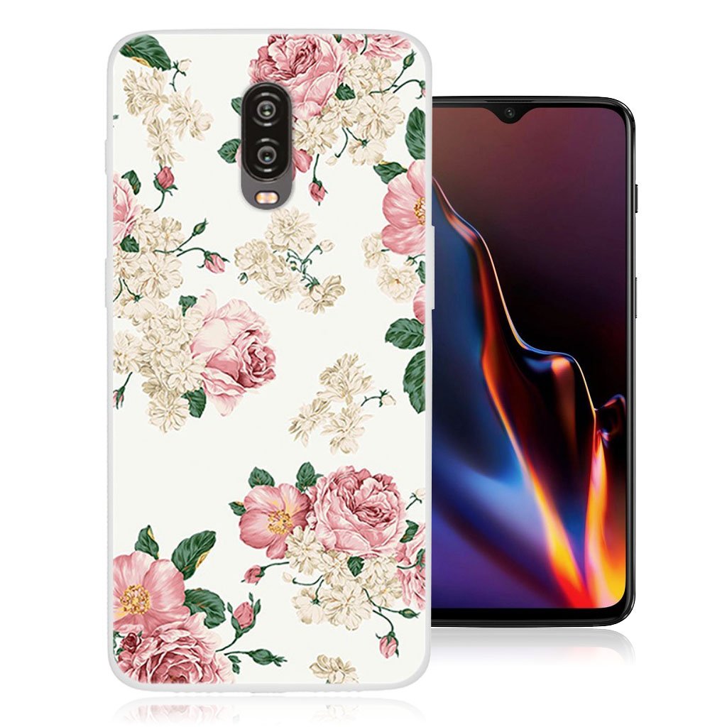 OnePlus 6T kuviollinen silikooni muovinen takasuoja kuori - Kukkivat Kukat Monivärinen