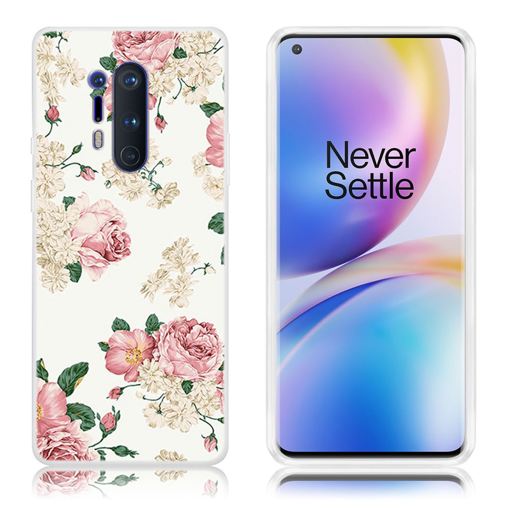 OnePlus Deco 8 Pro kuoret - Ruusu Kukka Pinkki